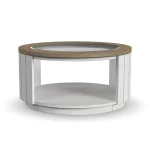 Melody White Round Coffee Table with Casters - Image 4