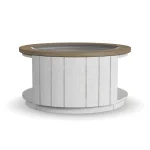 Melody White Round Coffee Table with Casters - Image 5