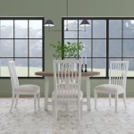 Melody White Round Dining Table - Image 6