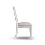 Melody White Fabric Pair of Upholstered Dining Chairs - Image 5
