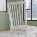Melody White Fabric Pair of Upholstered Dining Chairs - Image 7