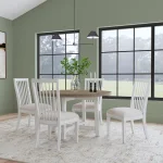 Melody White Fabric Pair of Upholstered Dining Chairs - Image 8