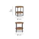 Millwork Brown Round End Table - Image 5