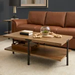 Millwork Brown Rectangular Coffee Table - Image 3