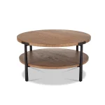 Millwork Brown Round Coffee Table - Image 4