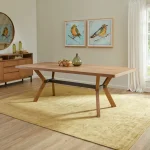 Millwork Brown Rectangular Dining Table - Image 3
