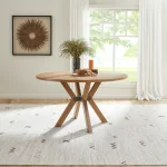Millwork Brown Round Dining Table - Image 3