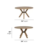 Millwork Brown Round Dining Table - Image 5