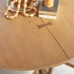 Millwork Brown Round Dining Table - Image 6