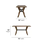 Millwork Brown Friendship Table - Image 6