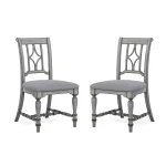 Plymouth Gray Pair of Armless Dining Chairs