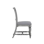 Plymouth Gray Pair of Armless Dining Chairs - Image 5