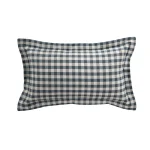 Check Plaid Outdoor Lumbar Pillow - Image 3