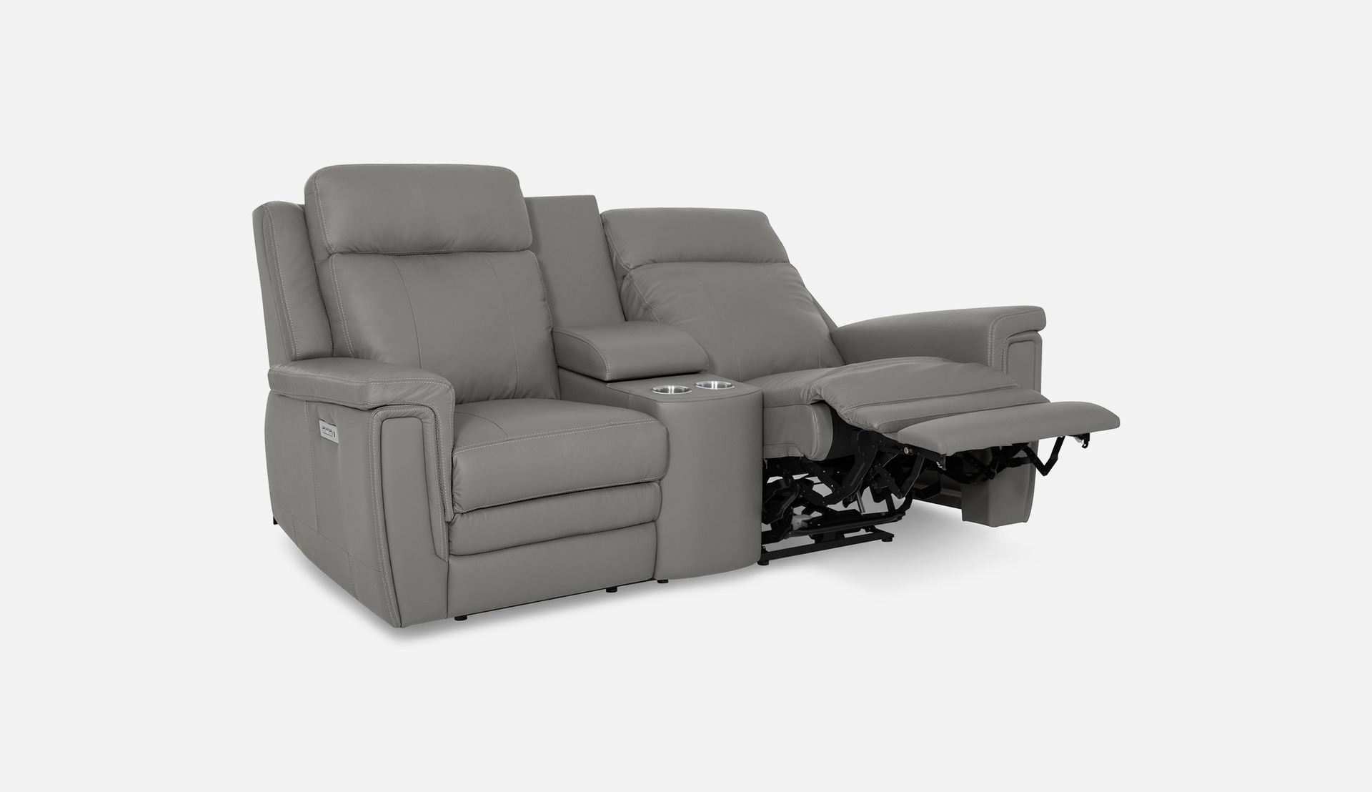 Asher Power Reclining Loveseat with Headrest and Lumbar