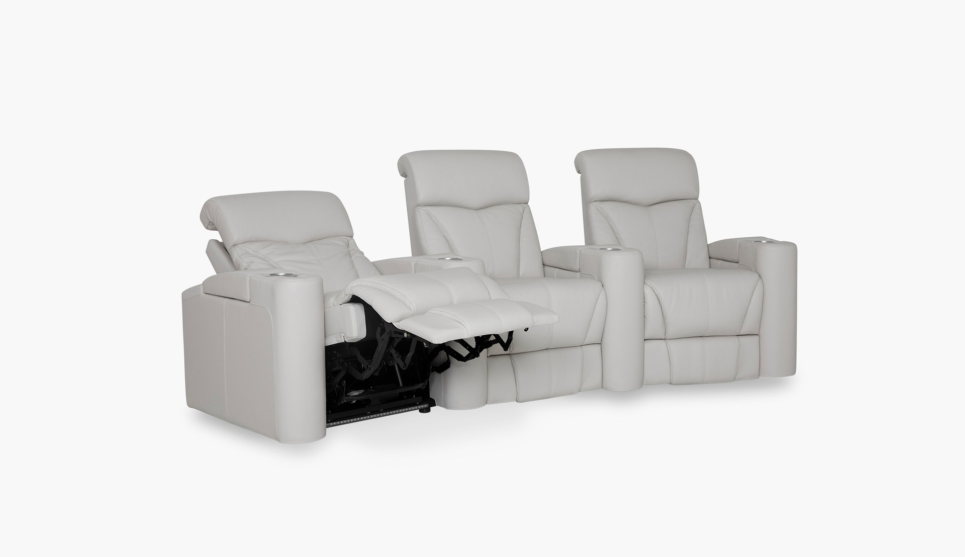 Vivid Right-Hand Facing Power Recliner with Power Headrest and Lumbar, with Left-Hand Facing Wedge Arm