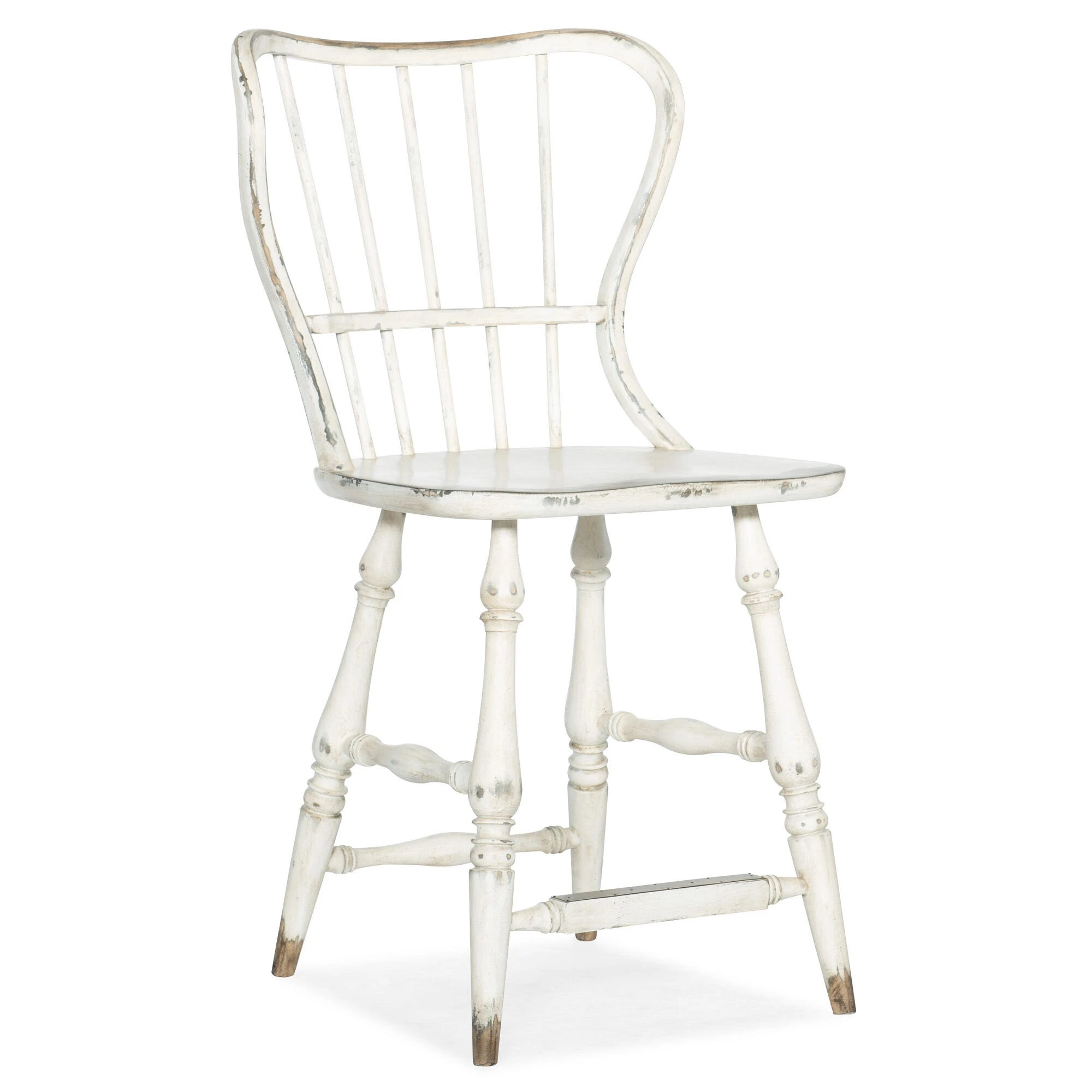 58057535102-106317060 Ciao Bella Spindle Back Counter Stool-White - Image 1
