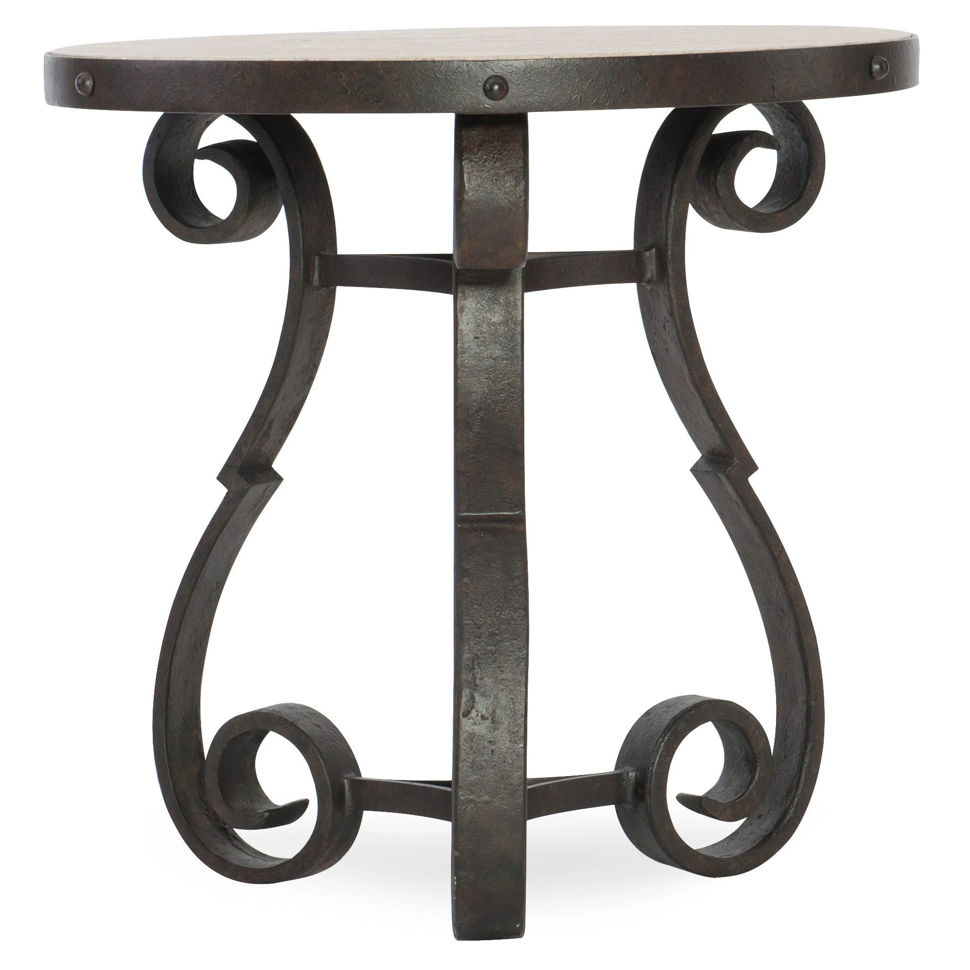 596080113MTL-106317459 Luckenbach Metal and Stone End Table - Image 1