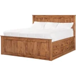 Shaker Chest Bed Shaker King Chest Bed - Tall 6 Drawer / 3 Drawer Pedestal & Raised Panel HB / FB - 60472 - Image 4