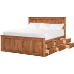 Shaker Chest Bed Shaker King Chest Bed - Tall 6 Drawer / 3 Drawer Pedestal & Raised Panel HB / FB - 60472 - Image 5