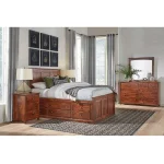 Shaker Chest Bed Shaker King Chest Bed - Tall 6 Drawer / 3 Drawer Pedestal & Raised Panel HB / FB - 60472 - Image 7