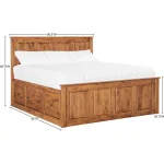 Shaker Chest Bed Shaker King Chest Bed - Tall 6 Drawer / 3 Drawer Pedestal & Raised Panel HB / FB - 60472 - Image 8