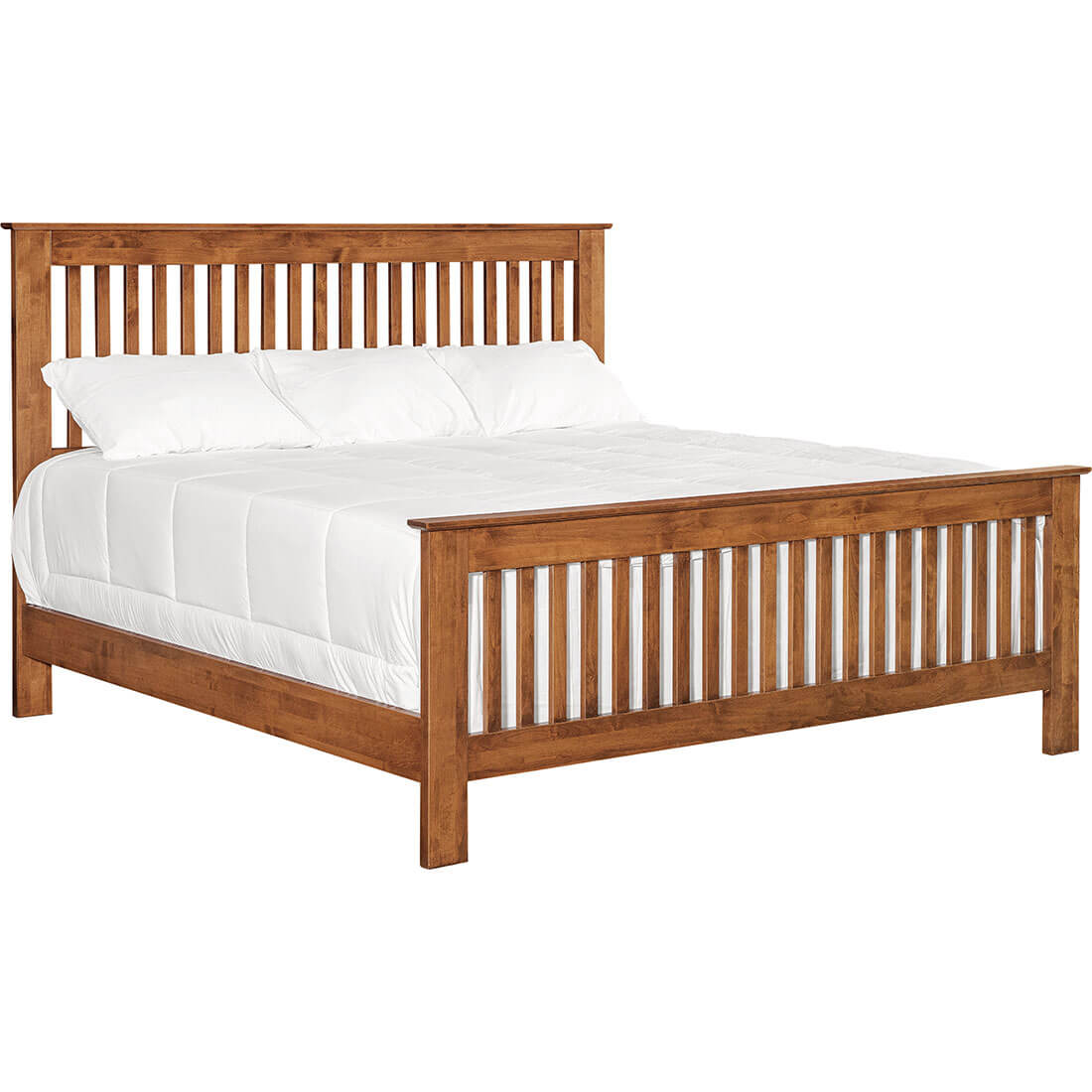 Shaker Slat King Bed -Tall Footboard - 61254
