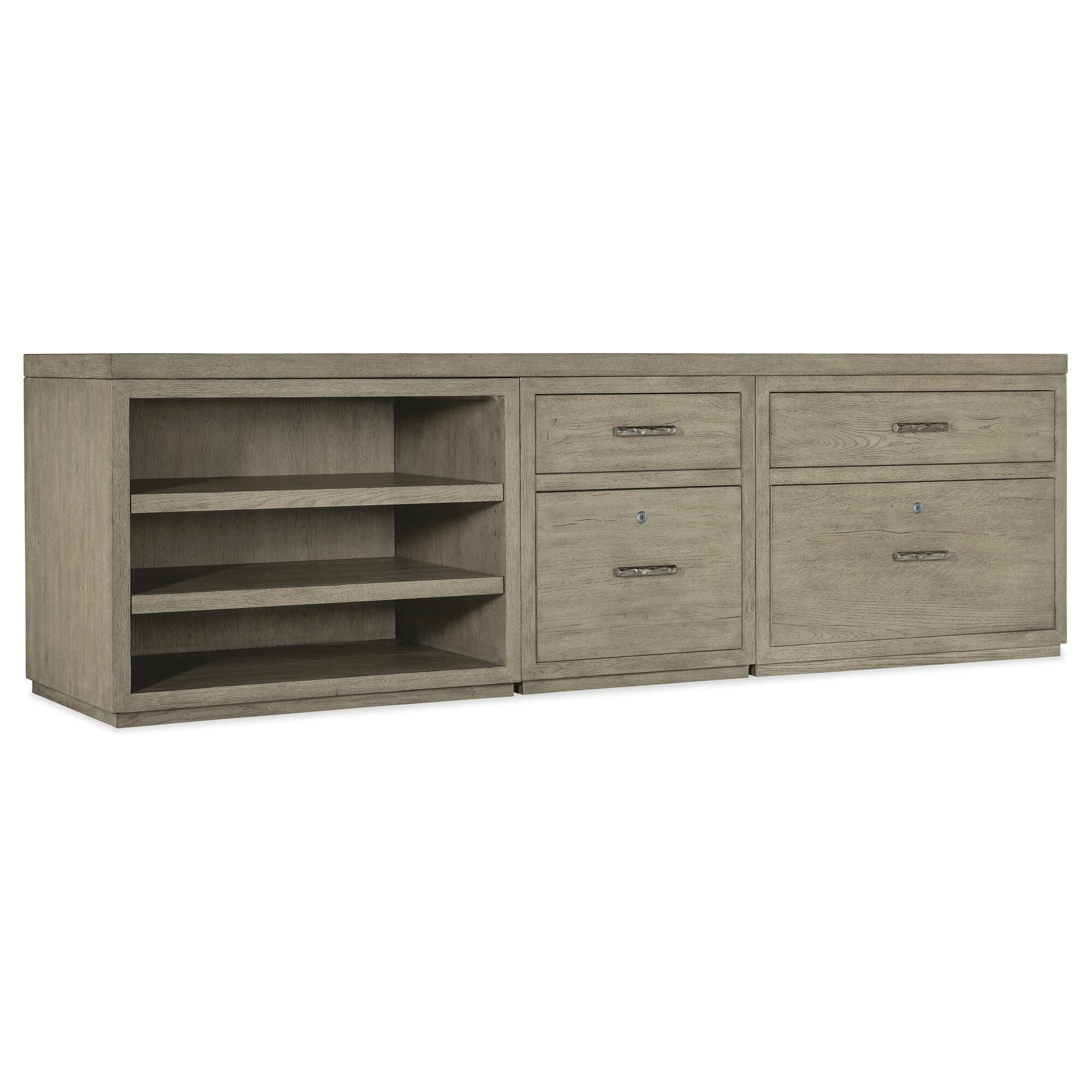 61501092985-106318848 Linville Falls 96" Credenza with File, Lateral File and Open Desk Cabinet - Image 1
