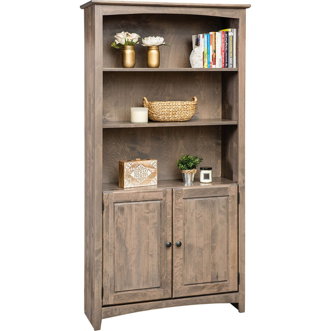 Shaker Bookcases Alder Bookcase 36 x 72 - Doors - 63672D
