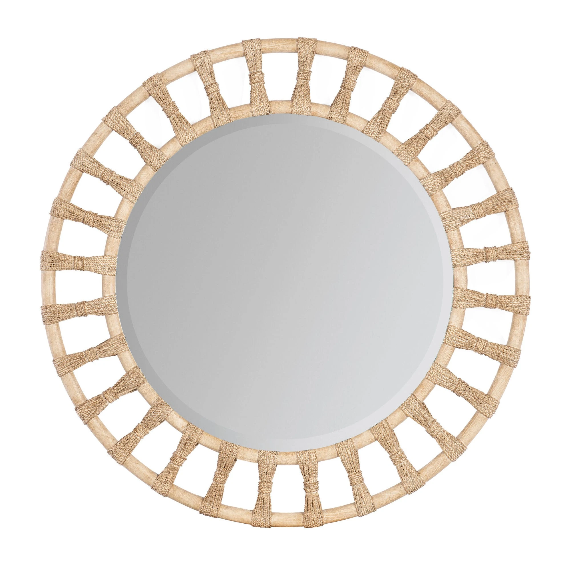 69509000580-106320677 Retreat Pole Rattan Accent Mirror - Image 1