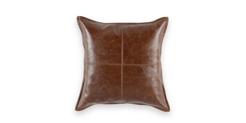 8301V142024K-102926631 Leather Kona Brown Pillow - Image 1