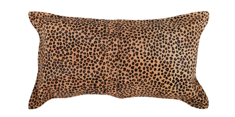 8301V240131K-101318764 Leopard Hide Lumbar Pillow - Image 1