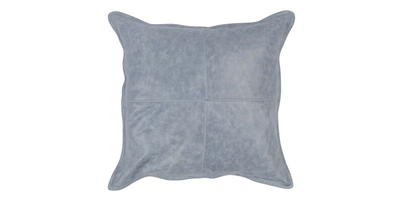 8301V250002K-101318985 Dumont Leather Sea Fog Blue Square Pillow Cover + Insert - Image 1