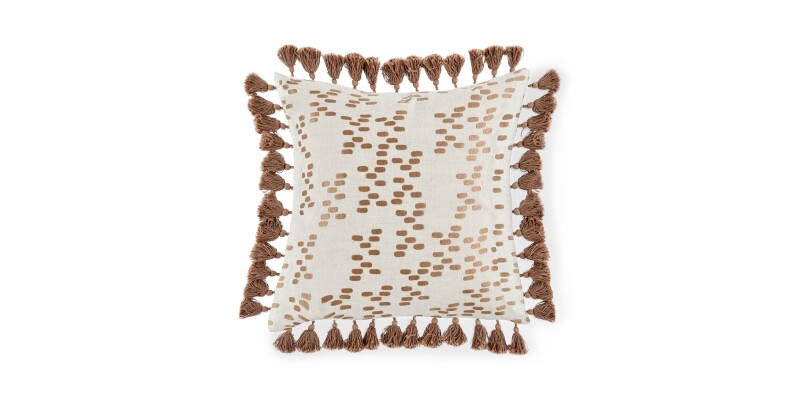 8301V270052C-101318746 Dane Penny Brown Pillow - Image 1
