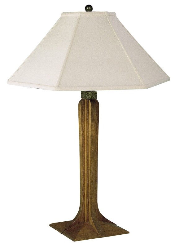89032L6-102128238 Corbel Base Table Lamp with Linen Shade - Image 1