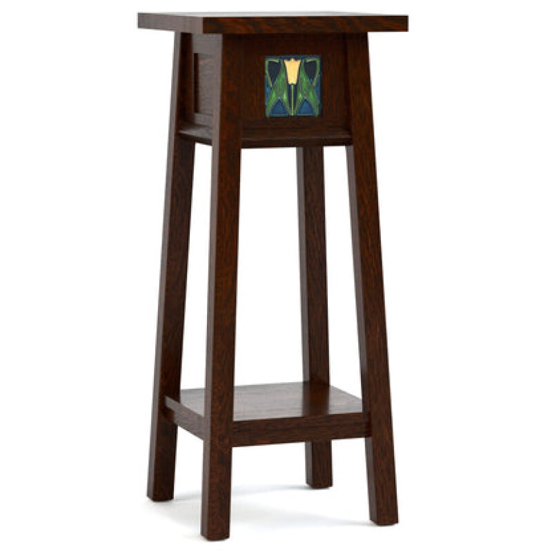 8912511CE031-102116516 Floral Tile 30-inch Plant Stand - 031 Centennial - Image 1