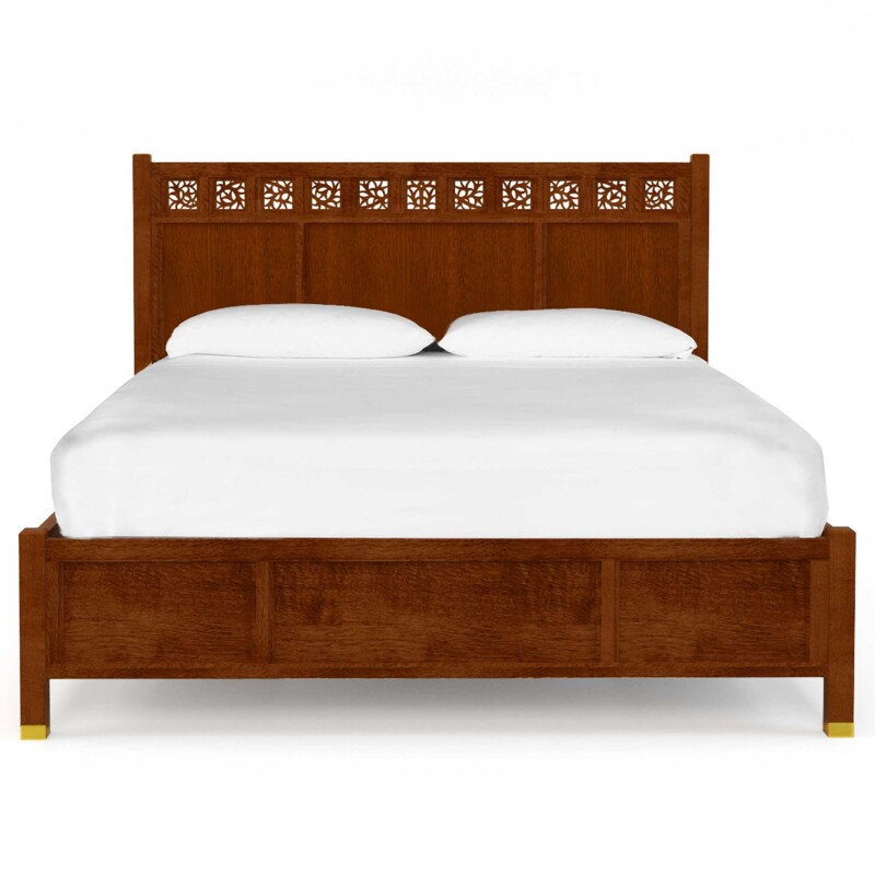 892232Q077-102135655 Surrey Hills Panel Bed - Oak / Queen / 077 Manlius - Image 1