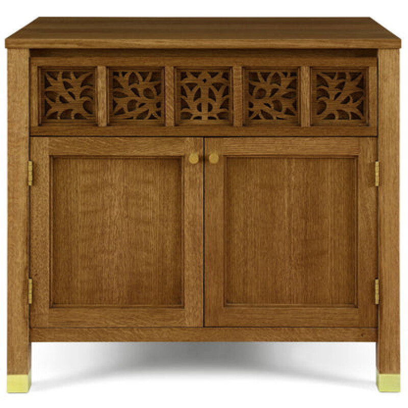 892237W507-102152159 Surrey Hills Two-Door Nightstand, Wood Top - Oak / 507 Bay Brown - Image 1