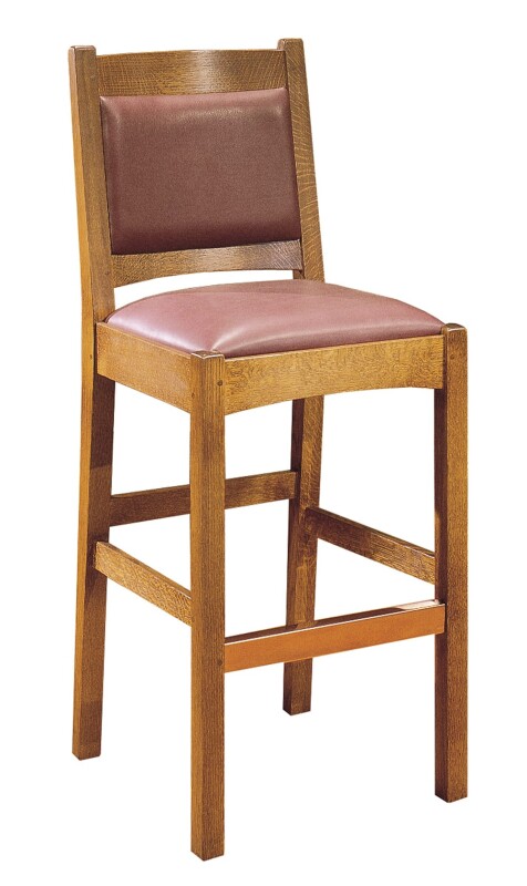 89322BLBOAK30B-102115538 Upholstered Back Stool - Oak / 30" Bar - Image 1