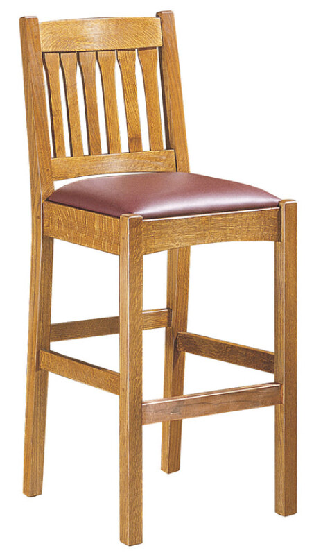 89322BOAK30B-102115522 Slat Back Stool - Oak / 30" Bar - Image 1
