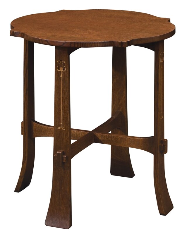 89475OAK-102116588 Harvey Ellis Tea Table - Oak - Image 1
