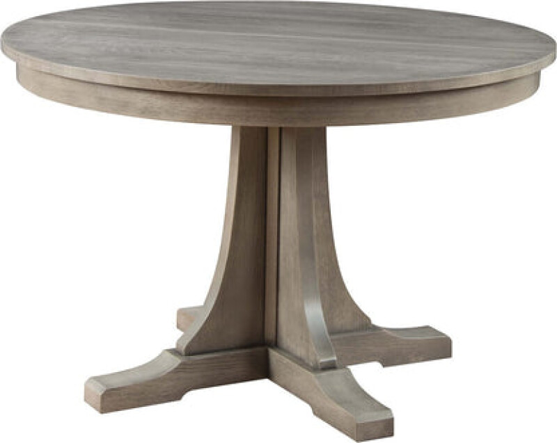89713462LVS502-102129909 Round Pedestal Dining Table - 502 Fieldstone / 46" / Two Leaves - Image 1