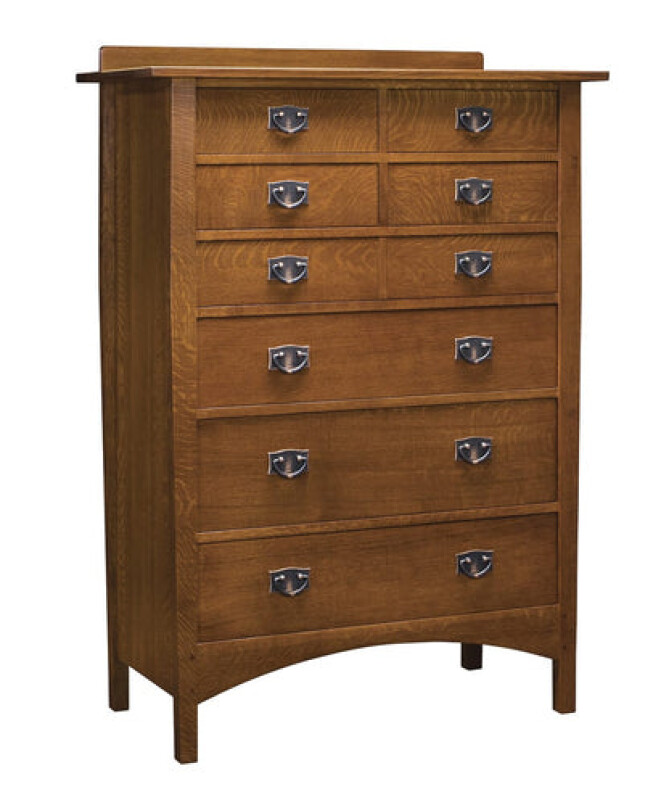 89923DC032-102148921 Harvey Ellis Tall Chest - Oak / Dark Copper - Image 1