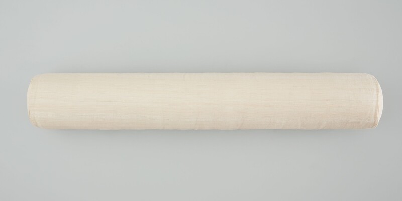 8BAS15508ETB-101318701 Aman Ivory Bolster Pillow - Image 1