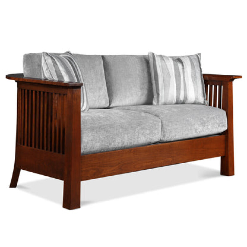 911561CHERRYCB-102111724 Park Slope Loveseat - Cherry / Cushion Back - Image 1