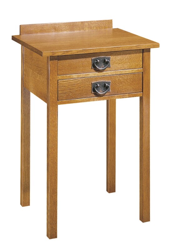 91641CHERRY-102153734 Two-Drawer Tall Nightstand - Cherry - Image 1