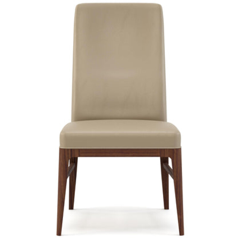 9934SLWNT-102129962 Walnut Grove Tall Upholstered Side Chair - Salvador Dove Leather - Image 1