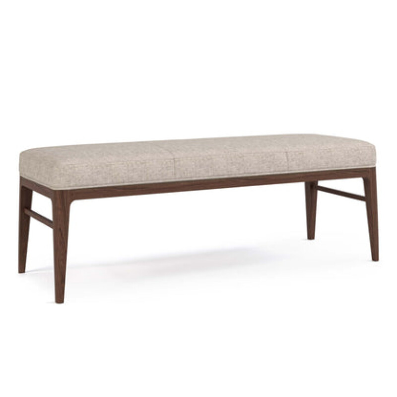 9938FWNT-104446092 Walnut Grove Studio Bench - 7605-31 Fabric - Image 1