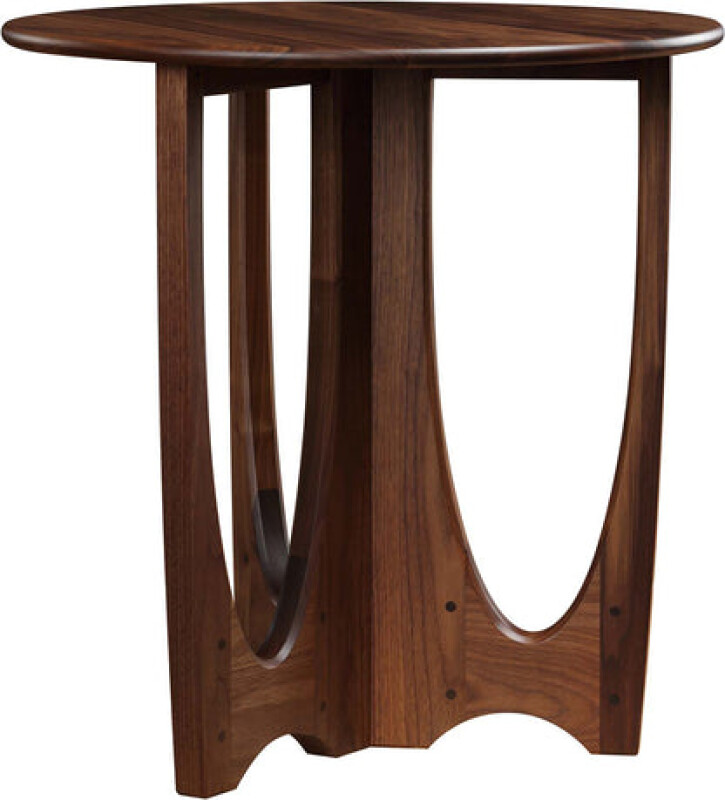 9948WWNT-102116024 Walnut Grove Round Lamp Table - Wood Top - Image 1