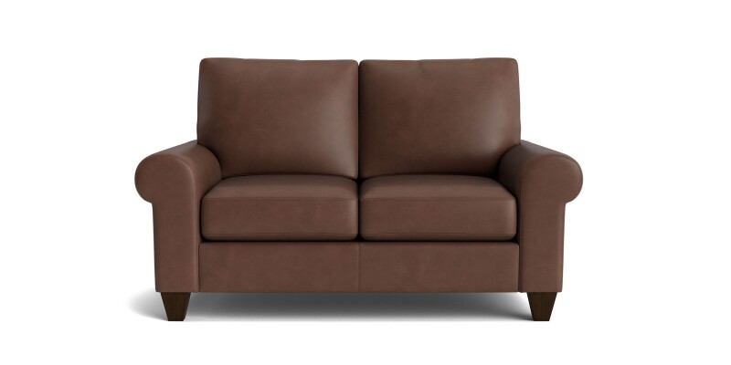C20022SFL53-101294090 True Custom™ True Custom® Leather Large Roll Arm Loveseat - Image 1