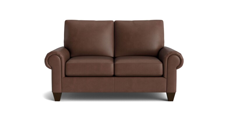 C40022SFL56-101377786 True Custom™ True Custom® Leather Large Panel Arm Loveseat - Image 1